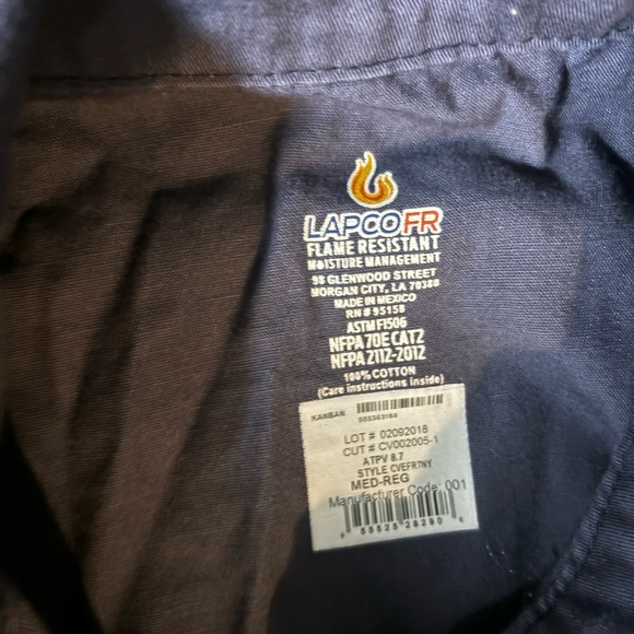 LapcoFR Flame Resistant Economy Moisture Management Coveralls, 100% Cott… - Picture 8 of 9